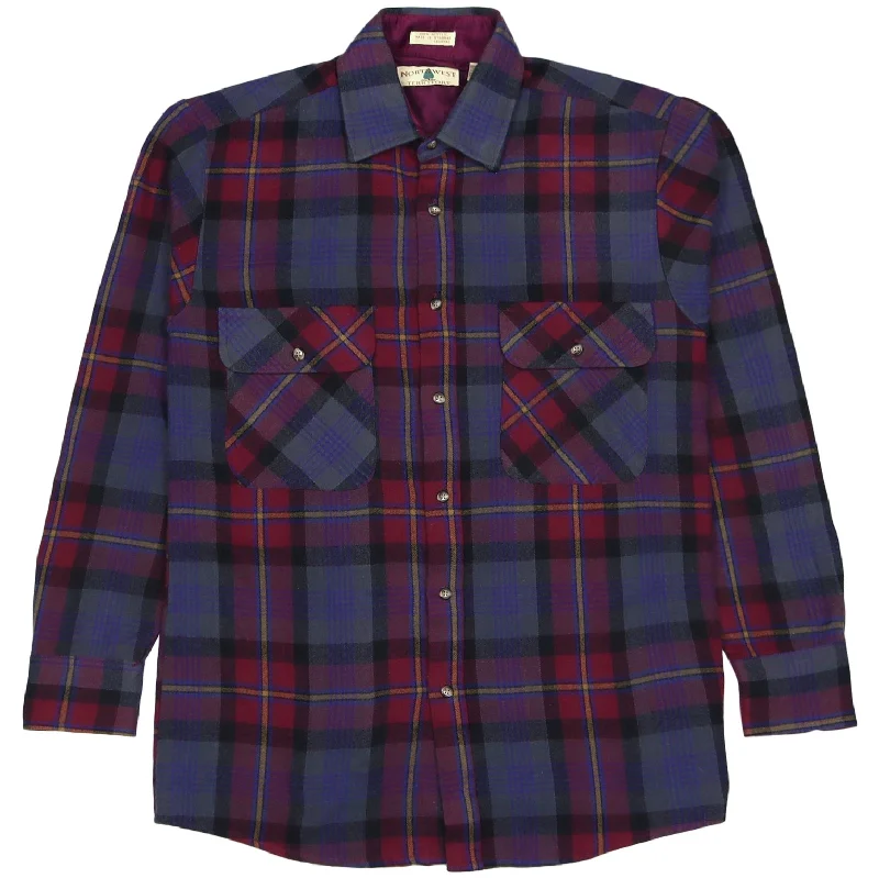 Northwest Territory Plaid Checkered Shirt Red Purple Navy