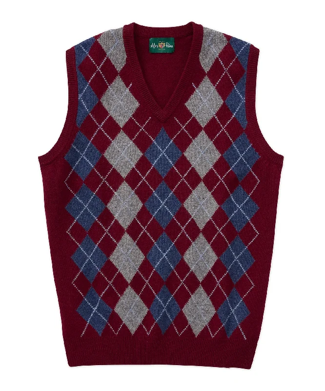 Price Rollback Lambswool V-Neck Argyle Vest