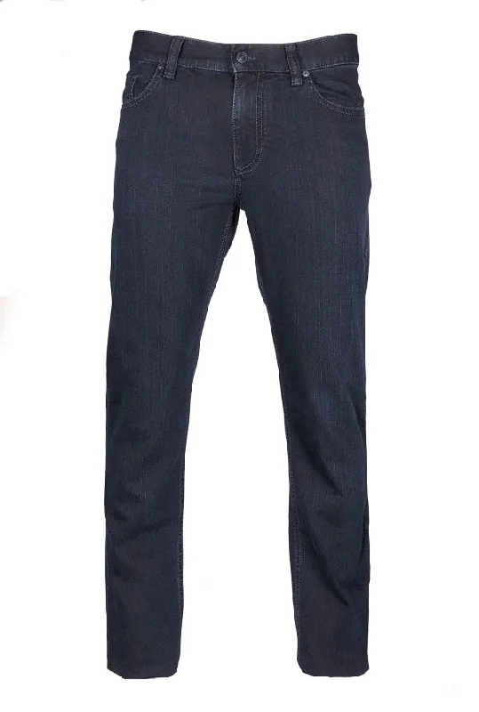 Lowest Price Dark Indigo 'PIPE' T400 DARK Wash - ALBERTO