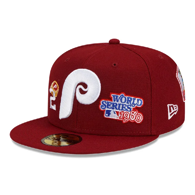 Exclusive Online Offer New Era Philadelphia Phillies Coopers Town The rings series 59FIFTY Fitted Hat- Burgundy Exclusive Online Offer New Era Philadelphia Phillies Coopers Town The rings series 59FIFTY Fitted Hat- Burgundy