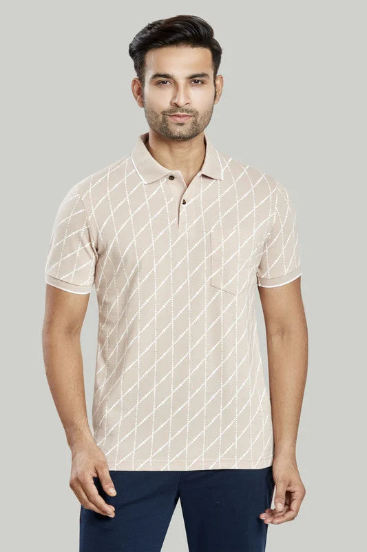 Jersey Rhombus Print Polo