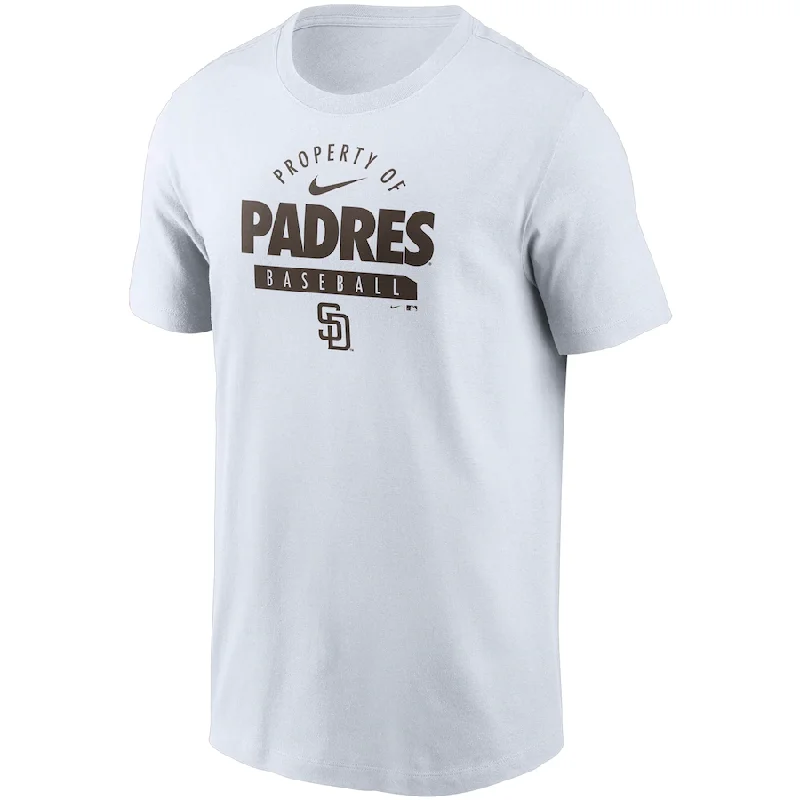 Limited Quantity Nike San Diego Padres Primetime Property Of Practice T-Shirt-White