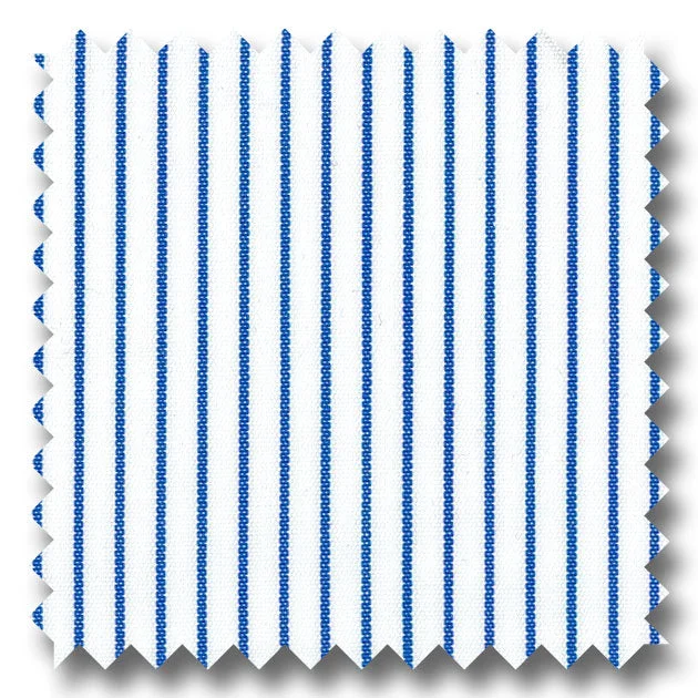 Unmissable Offer Blue Stripe 2Ply Broadcloth - Custom Dress Shirt