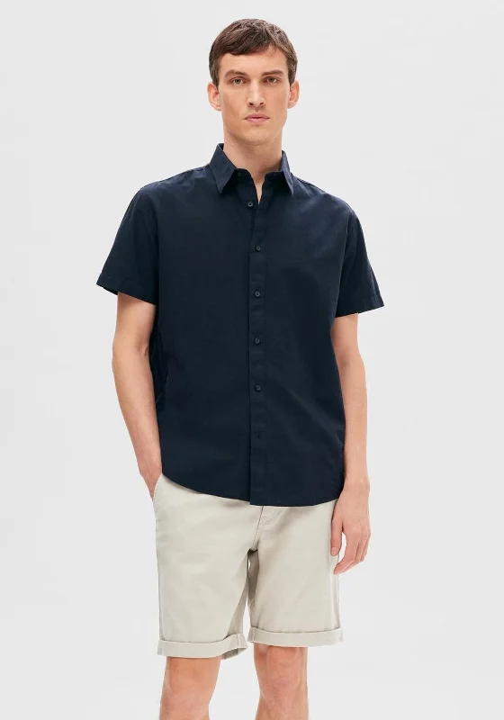 Seasonal Sale Selected Homme New Linen Shirt, Sky Captain