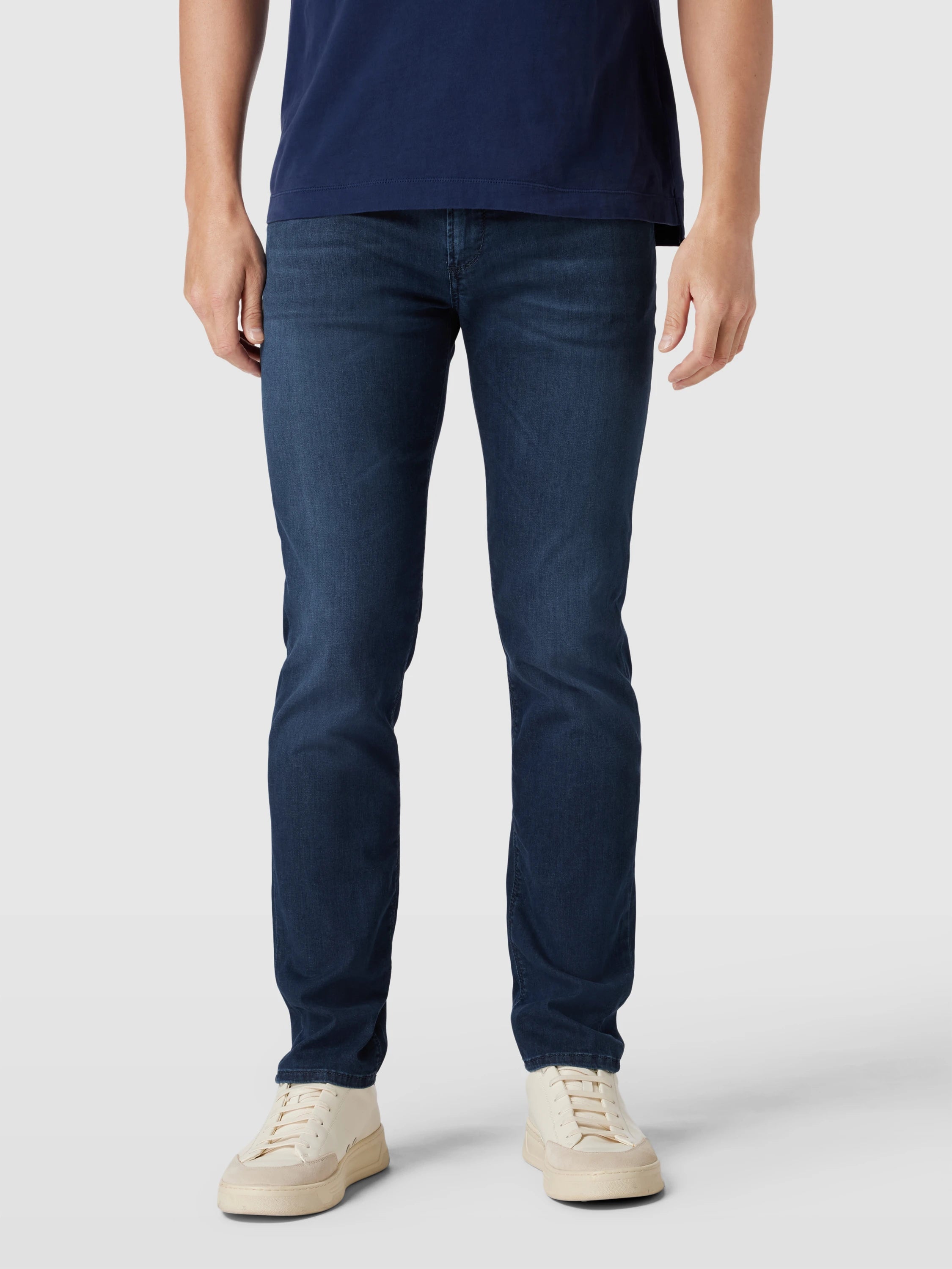 Unbeatable Prices Mid Blue Denim Tencel-Cotton Regular Fit (Pipe) Jeans - Alberto