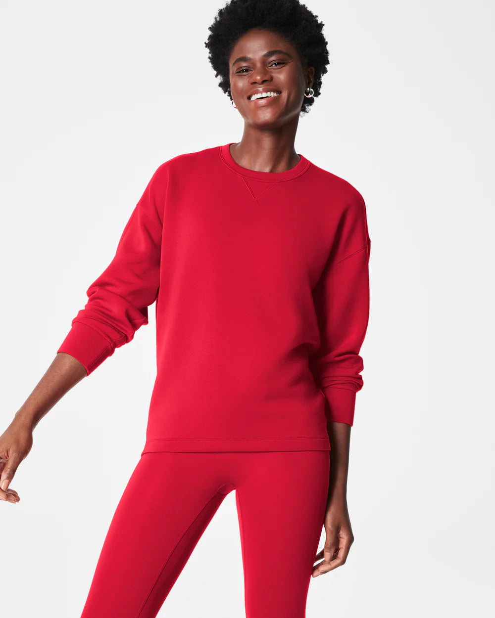 Best Seller Spanx Airessentials Long Crew | Red