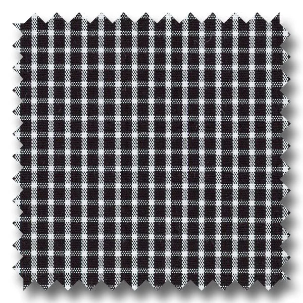 Buy Today Black Mini Grid Gingham Check Broadcloth - Custom Dress Shirt