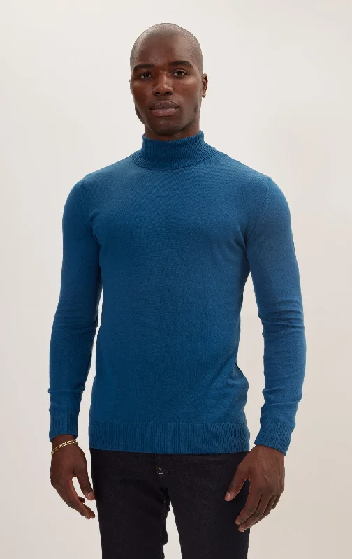 Classic Roll Neck Sweater - Indigo