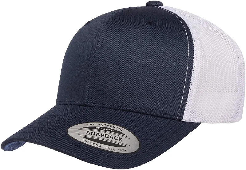 Weekend Bargains to Enjoy Classics™ Six-Panel Retro Trucker Cap-Navy/White