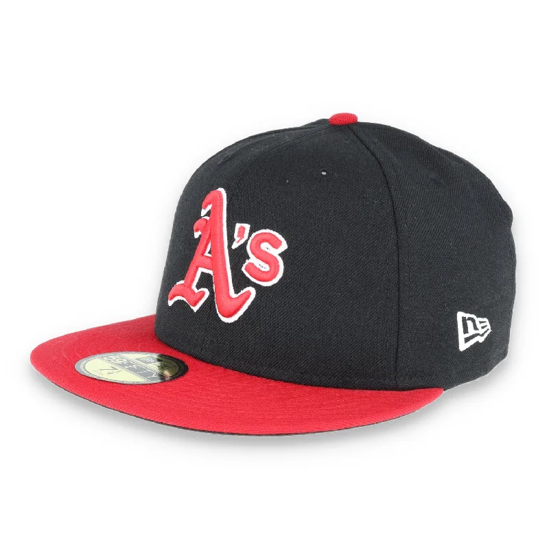 Low Price Oakland Athletics New Era 59Fifty Cap-Black/Red