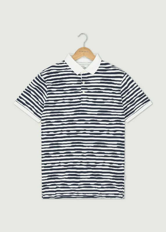 Harper Polo Shirt - Navy/White