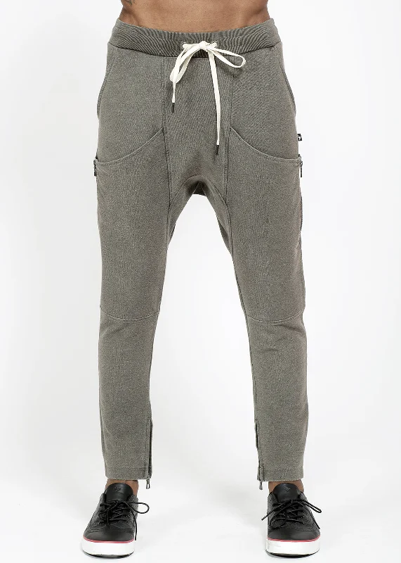 Buy More, Save More Konus Men's Over-dyed Drop Crotch Sweatpants in Charcoal