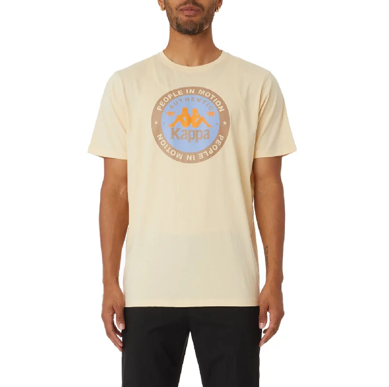 Pay Less KAPPA AUTHENTIC FRANEKER T-SHIRT - BEIGE