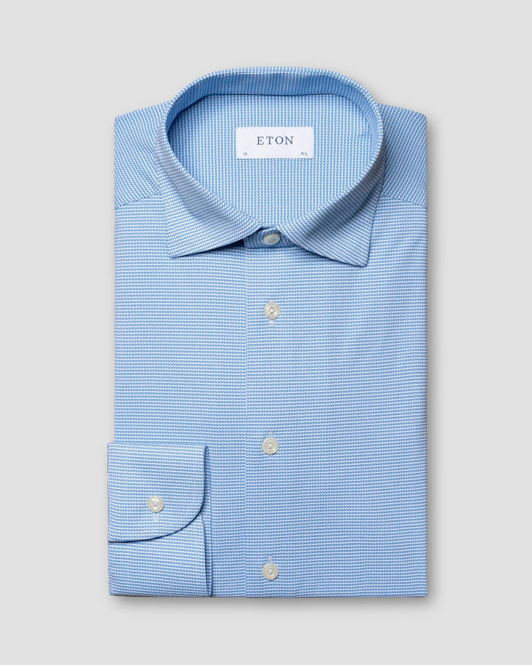 Special Price Light Blue Four-Way Stretch Slim Fit Shirt - ETON