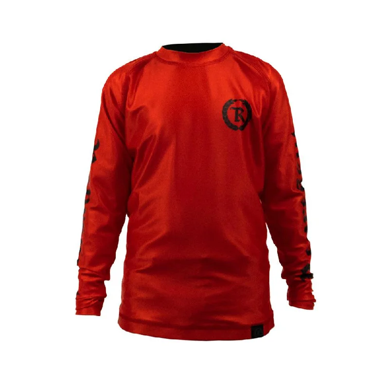 Closeout Sale Black Gang Kids Jiu Jitsu Rash Guard Long Sleeve [RED X BLACK]