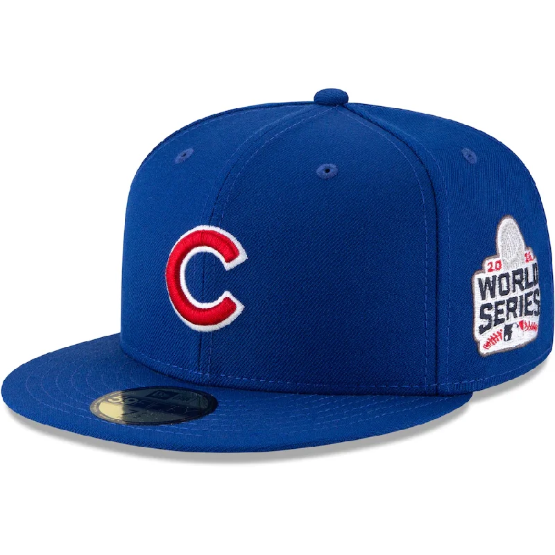 Buy Now Chicago Cubs New Era 2016 World Series Wool 59FIFTY Fitted Hat - Royal