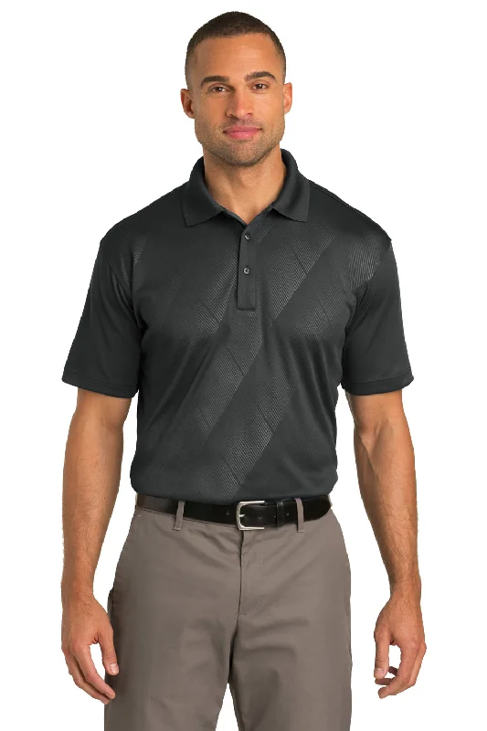 Warehouse Sale Port Authority Mens Tech Moisture Wicking Short Sleeve Polo Shirt - Graphite Grey - Closeout Warehouse Sale Port Authority Mens Tech Moisture Wicking Short Sleeve Polo Shirt - Graphite Grey - Closeout