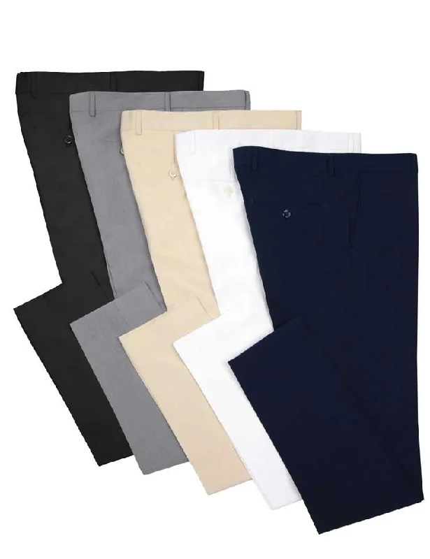 Men's Stretch Wool Feel Dress Pants - 6 Colors Available