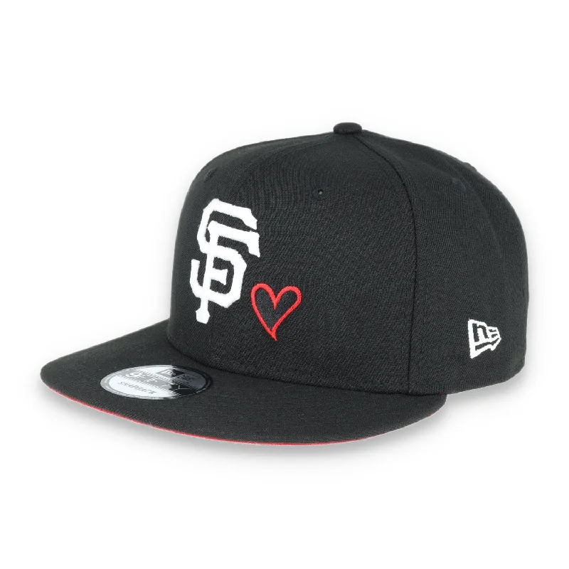 Online Only San Francisco Giants New Era 9FIFTY Heart Snapback Hat-Black/Red