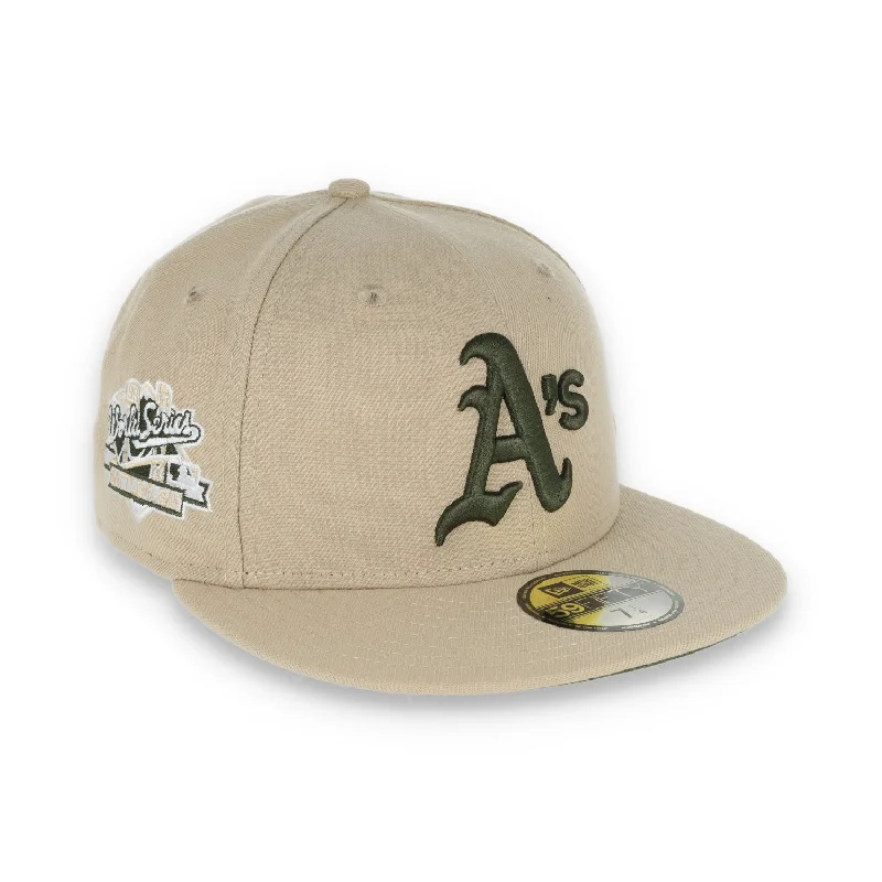 Big Savings New Era Oakland Athletics 1989 World Series Patch 59FIFTY Fitted-Camel/Rifle
