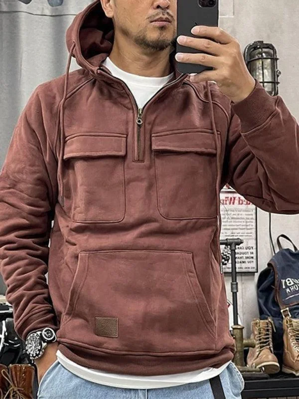 New Arrival Multi-Pocket Hooded Men Winter Jacket