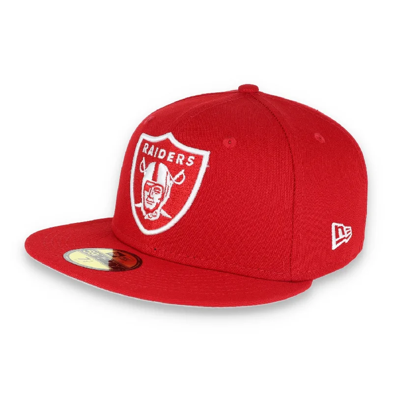 Overstock Sale New Era Las Vegas Raiders Shield 59FIFTY Fitted Hat-Red