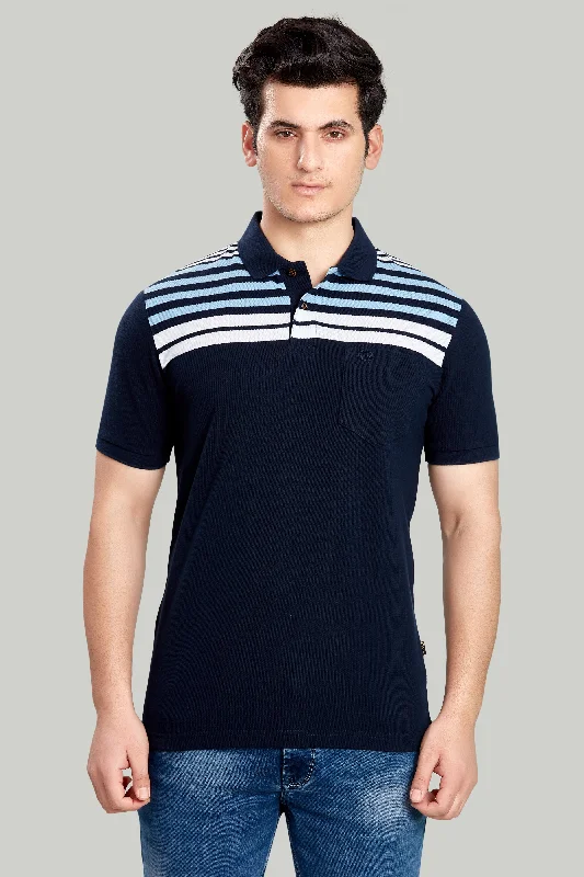 Chest Stripe Pique Polo