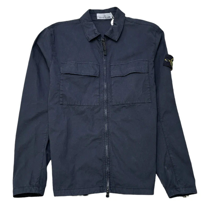 The Best Prices Men's Applique Logo OverShirt Navy Size M
