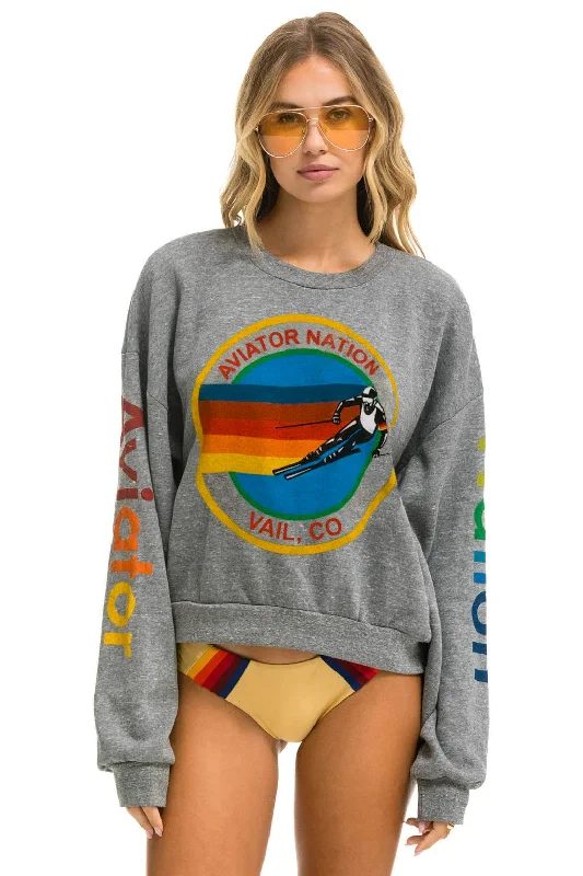 Massive Deals AVIATOR NATION VAIL RELAXED CREW SWEATSHIRT - HEATHER GREY