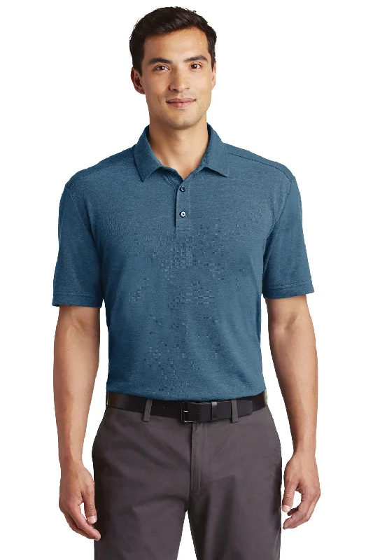 Get It Before It’s Gone Port Authority Mens Coastal Moisture Wicking Short Sleeve Polo Shirt - River Navy Blue/Carolina Blue - Closeout Get It Before It’s Gone Port Authority Mens Coastal Moisture Wicking Short Sleeve Polo Shirt - River Navy Blue/Carolina Blue - Closeout