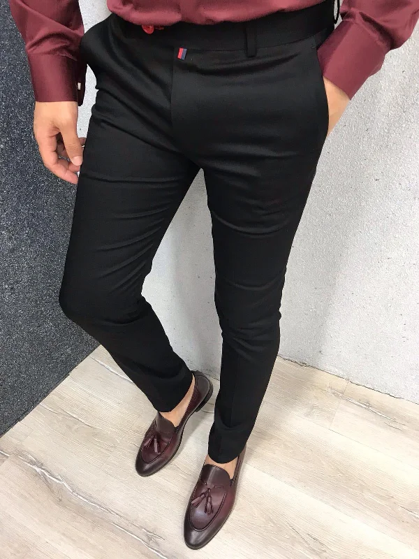 Kingston Black Slim Pants - Elegant Versatility for Every Occasion