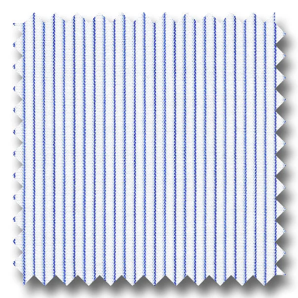 Light Blue and Dark Blue Stripe 2Ply Broadcloth - Custom Dress Shirt