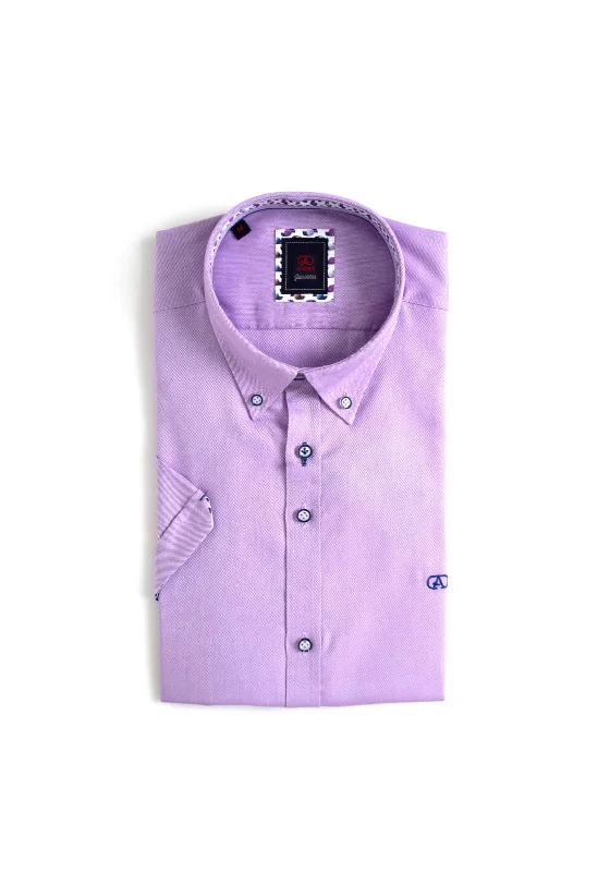 Andre Baggot Plain Short Sleeve Shirt, Lilac