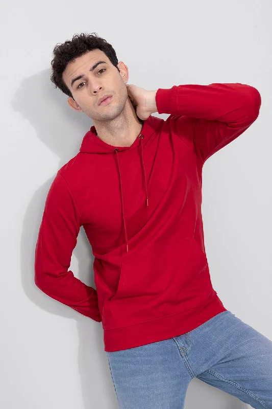 Weekend Bargains to Enjoy Solid Red Hoodie