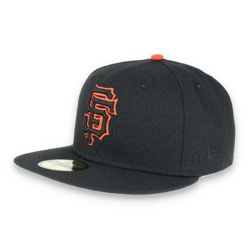 Major Savings New Era San Francisco Giants Script BacK 59Fifty Fitted Hat - Black