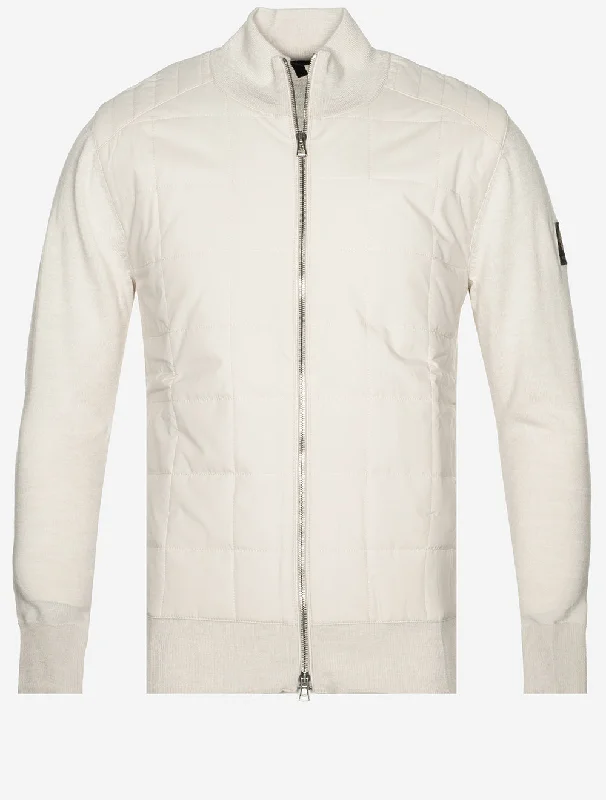 Discount Mania Kelbrook Strickjacke mit Reißverschluss Mondstrahl