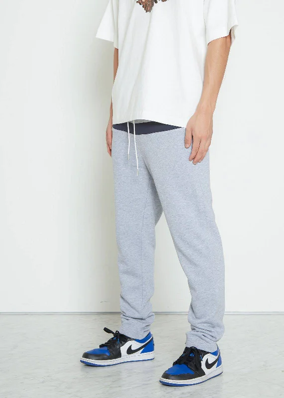 Online Specials Men's Stripe Sweatpants in Heather Grey