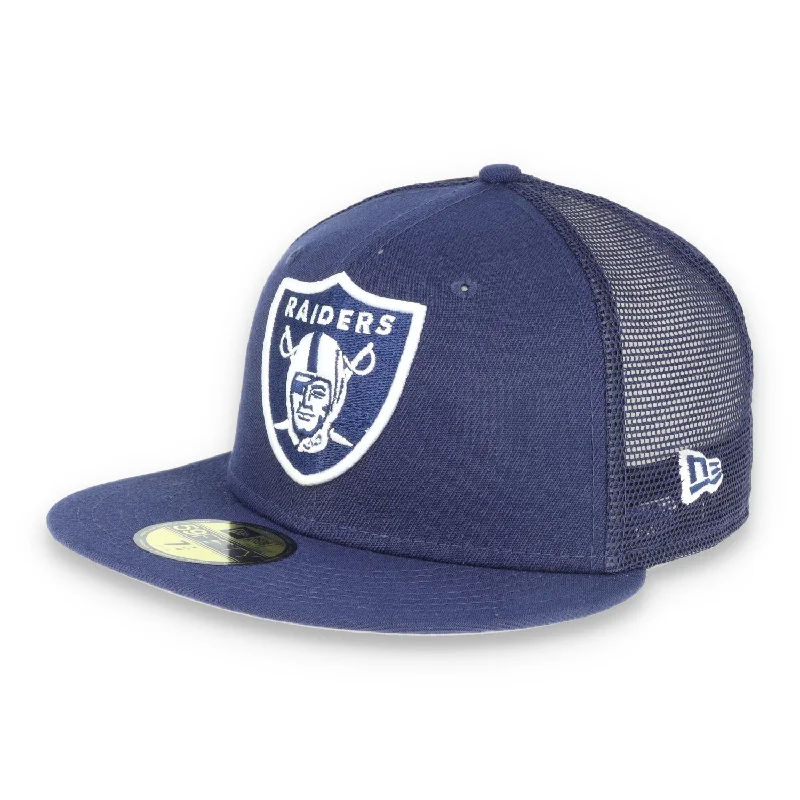 Inventory Reduction New Era Las Vegas Raiders Shield 59Fifty Fitted Hat-Navy/Mesh