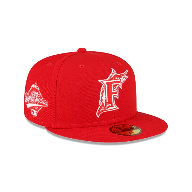 Weekend Deals That Thrill NEW ERA FLORIDA MARLINS 1997 WORLD SERIES SIDE PATCH 59FIFTY FITTED-SCARLET