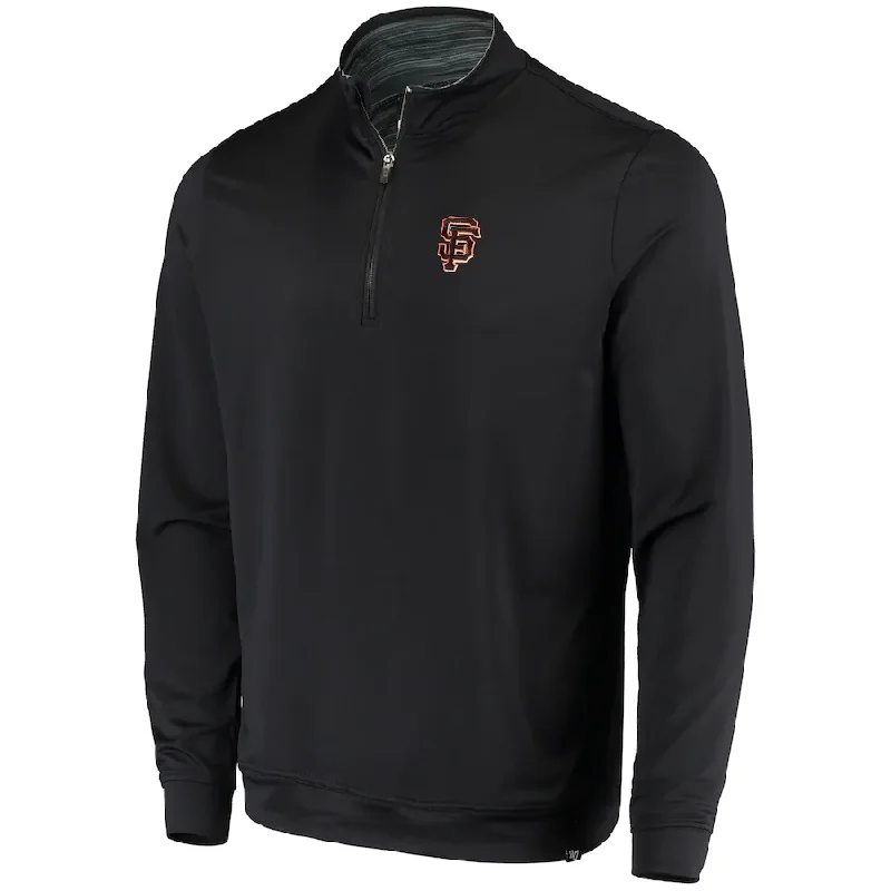 Act Fast '47 San Francisco Giants  Relay Fleece Pullover Sweatshirt - Black