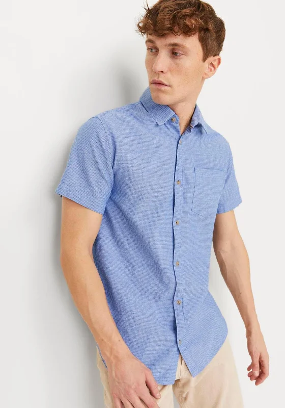 Price Buster Jack & Jones Abel Short Sleeve Shirt, Ensign Blue
