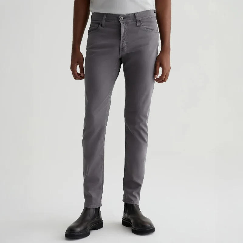 Dylan Slim Folkstone Grey Sueded Pants - AG