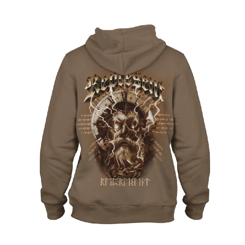 Time Waits For None Pullover Hoodie [DESERT BROWN] STONE COLLECTION