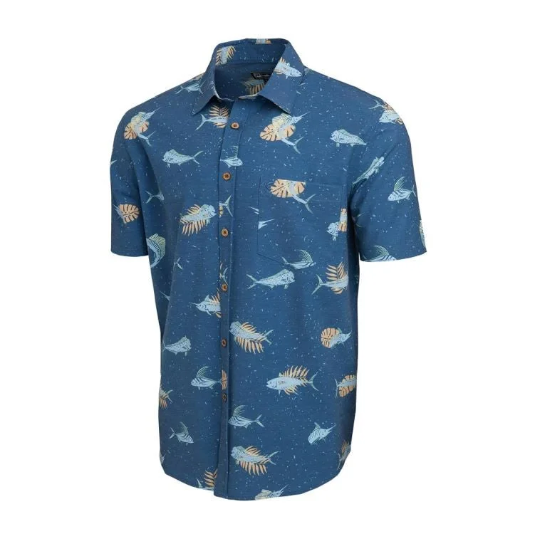 Pelagic Short Sleeve Men's Woven Shirts Stretch