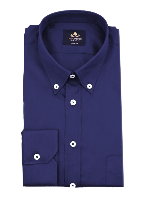 Thomas Mason Royal Oxford Navy Marine Shirt