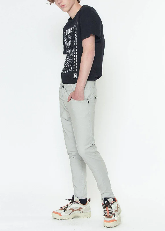 Shop and Save Konus Men's Chino Pant With Asymmetrical Zipper Fly in Gray