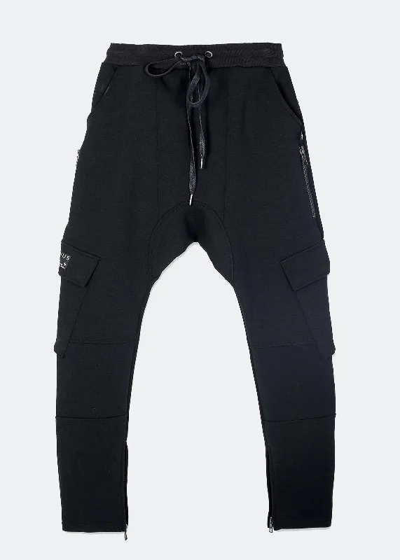 Special Savings Konus Men's Ankle Zip Cargo Sweatpants in Black
