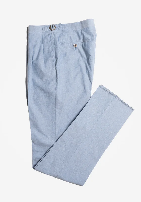 Summer Weight Twill Pleated Trousers