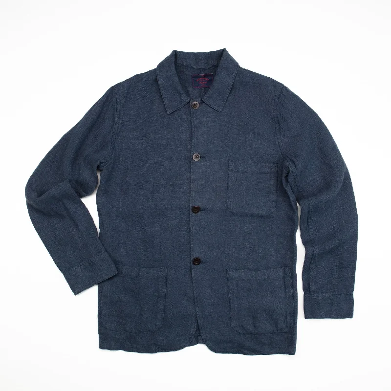 Labura Jacket in Navy Linen