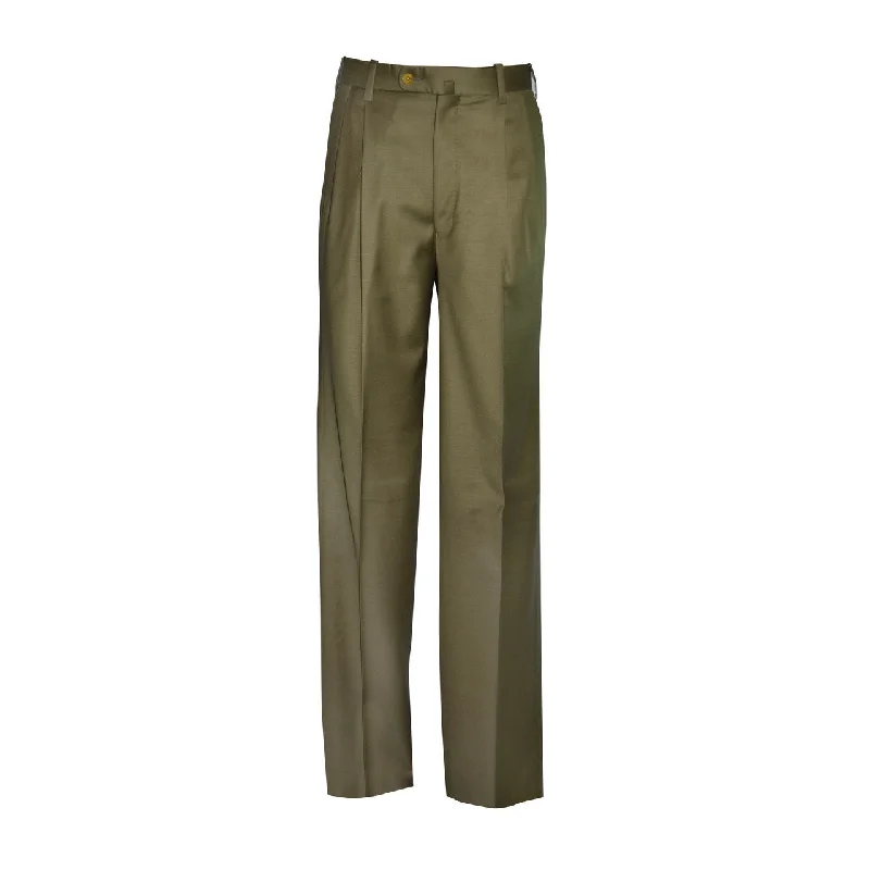 Deep Discounts Newport Pleated Front Trouser - Moss